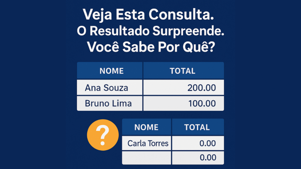 Veja Esta Consulta. O Resultado Surpreende. Você Sabe Por Quê? - Blog ...